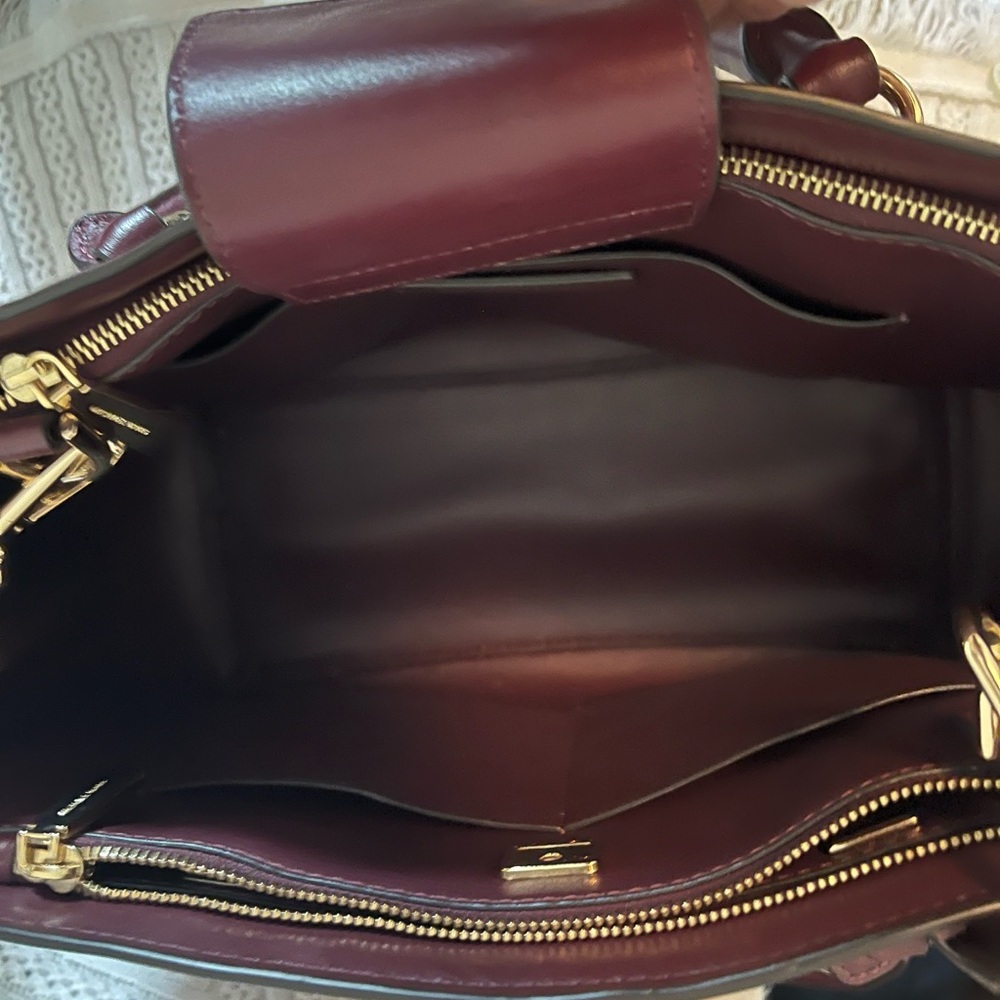 Michael Kors Maroon and Rose Satchel - Picture 5 of 8